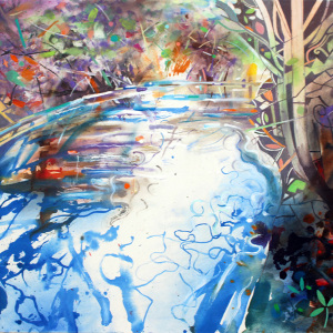 David-Wiseman-ARWS-LG-Pitshanger-Riverside-102-x-76-acrylic-on-canvas-2024