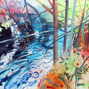 David-Wiseman-ARWS-LG-River-Brent-Autumn-Light-acrylic-on-canvas-102-x-76-2024