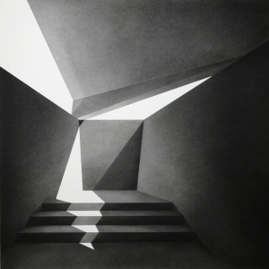 Charcoal on paper, 110 x 110cm
