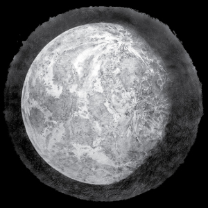 Light reflecting off a dark surface - Gibbous Moon